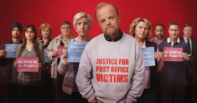 A powerful image symbolizing justice for horizon victims, highlighting the post office scandal's impact on the community.