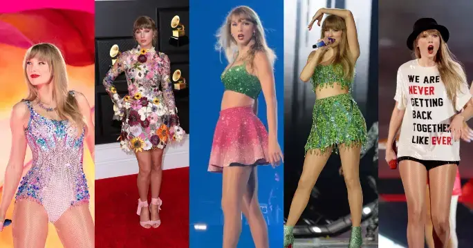 Taylor Swift 5 outfit collage