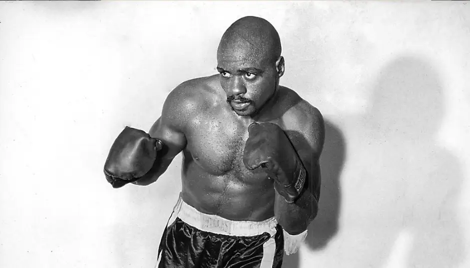 Rubin "Hurricane" Carter
Standing in a boxing pose looking at his physical peak B&W