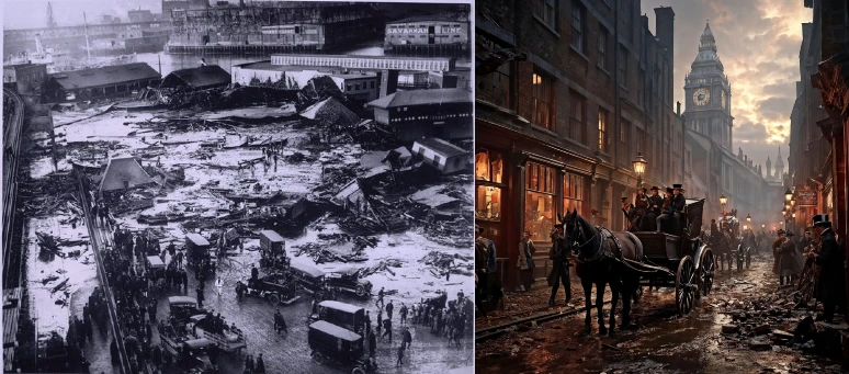 The deadly 1814 brewery flood incident in a bustling 19th century slum