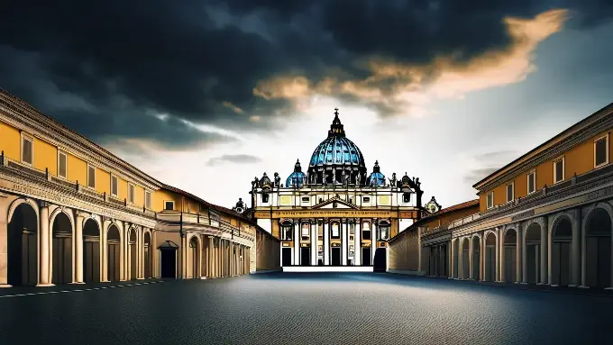 The Cathedral of St. Peter in Rome, renowned for its architectural beauty and connection to eight infamous popes.